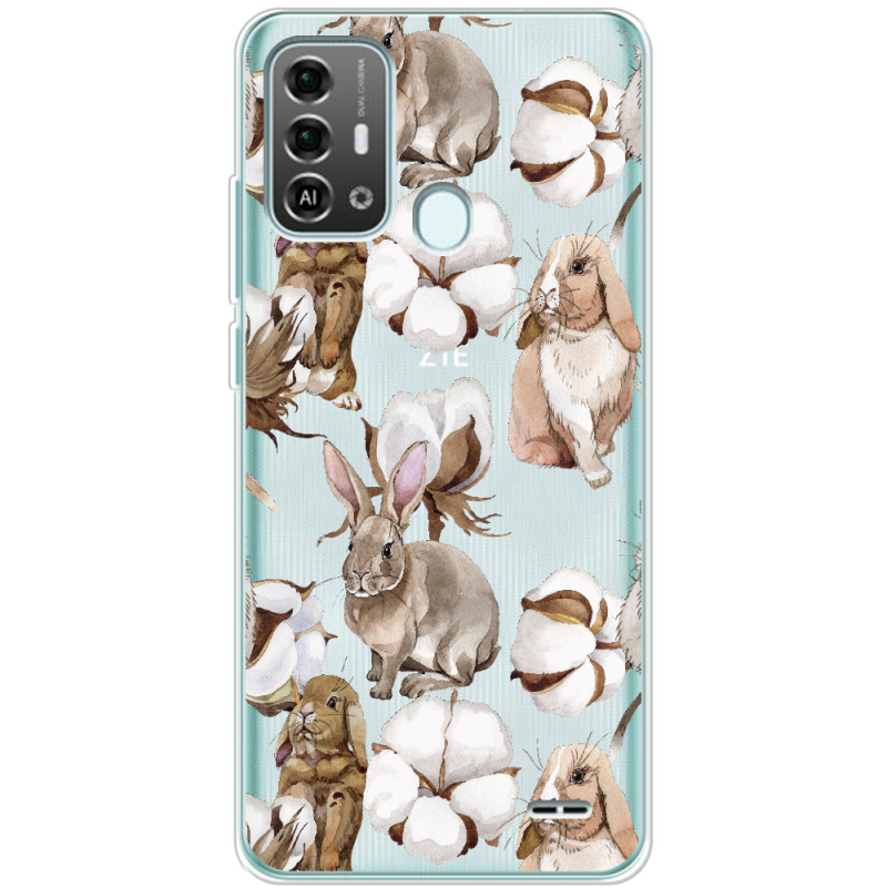 Прозрачный чехол BoxFace ZTE Blade A53 Pro Cotton and Rabbits