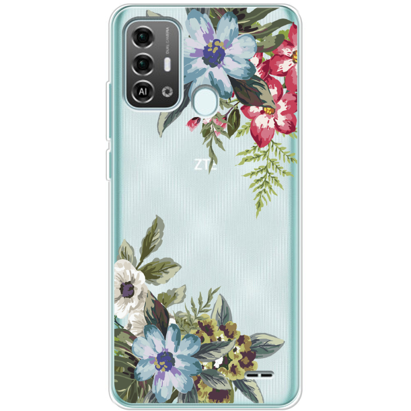 Прозрачный чехол BoxFace ZTE Blade A53 Pro Floral