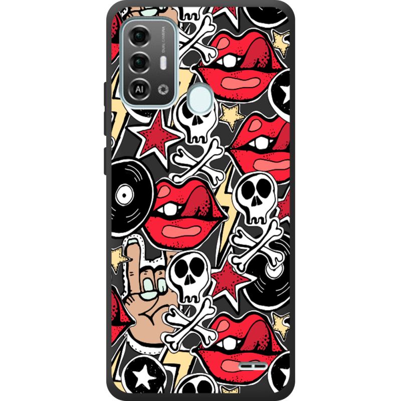 Черный чехол BoxFace ZTE Blade A53 Pro Rock Graffiti