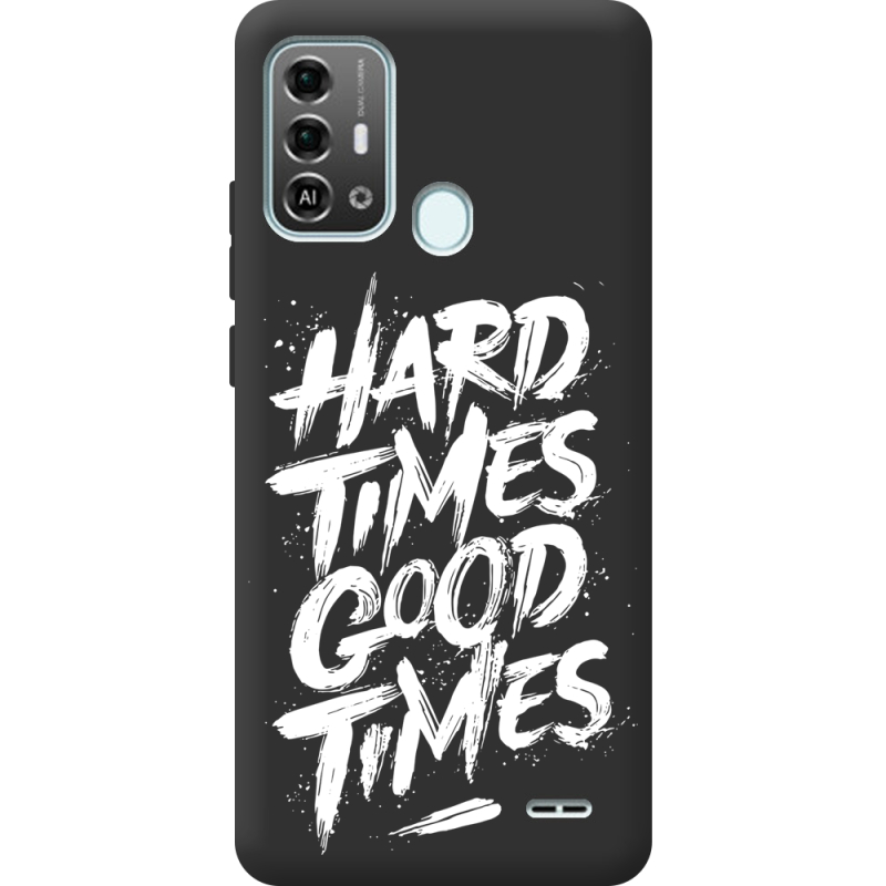 Черный чехол BoxFace ZTE Blade A53 Pro Hard Times Good Times