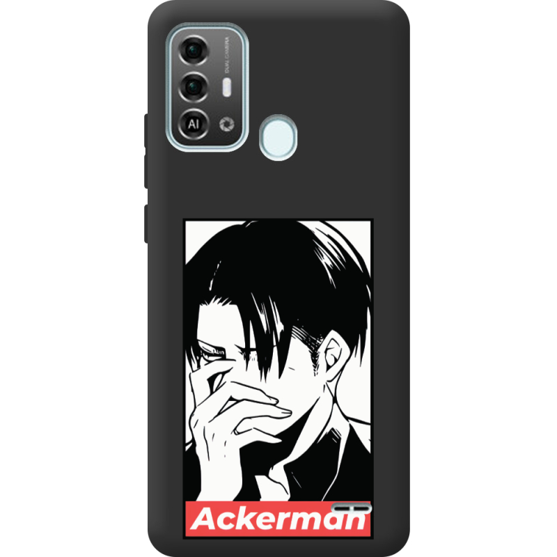 Черный чехол BoxFace ZTE Blade A53 Pro Attack On Titan - Ackerman