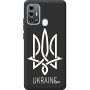 Черный чехол BoxFace ZTE Blade A53 Pro Тризуб монограмма ukraine