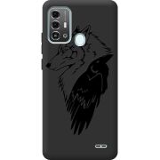 Черный чехол BoxFace ZTE Blade A53 Pro Wolf and Raven