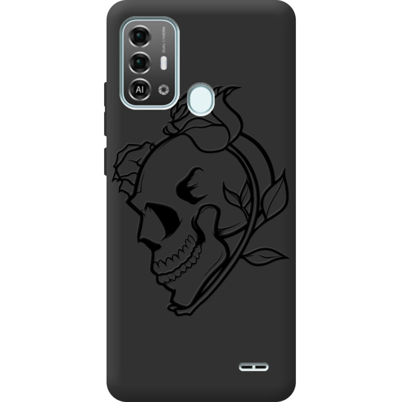 Черный чехол BoxFace ZTE Blade A53 Pro Skull and Roses