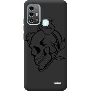 Черный чехол BoxFace ZTE Blade A53 Pro Skull and Roses