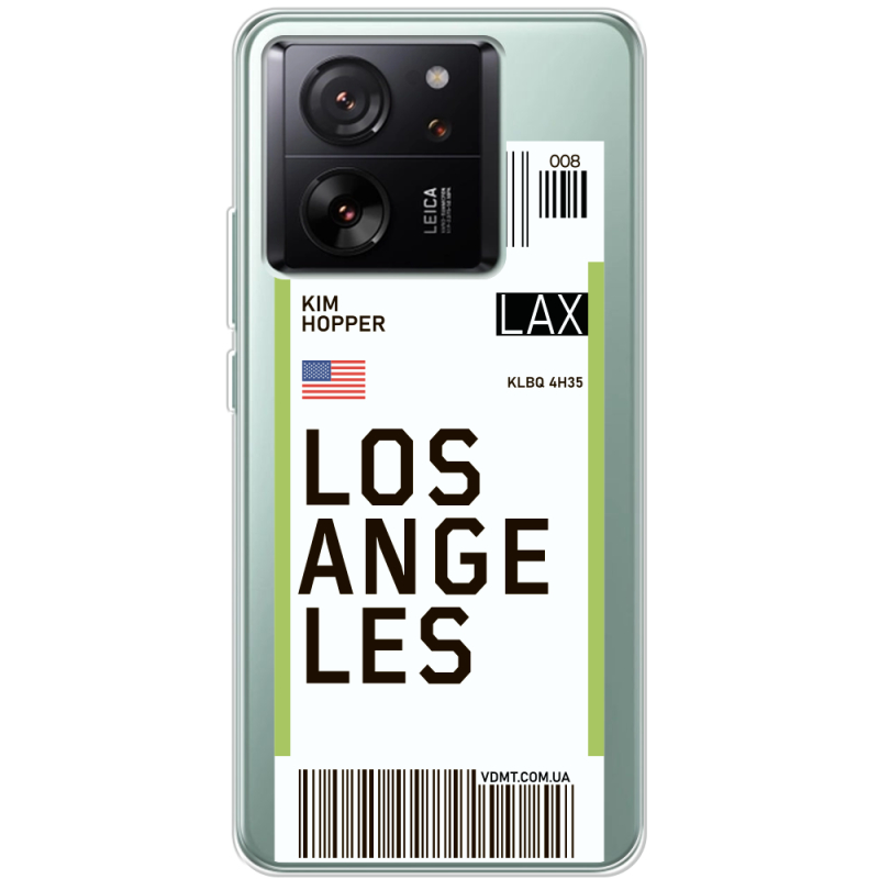 Прозрачный чехол BoxFace Xiaomi 13T Ticket Los Angeles