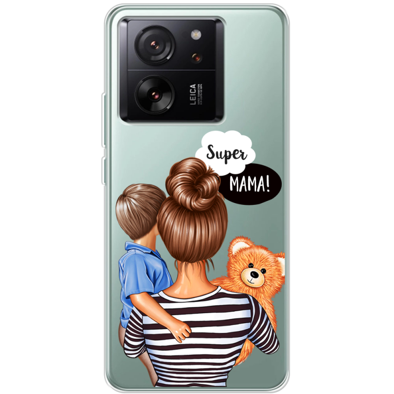 Прозрачный чехол BoxFace Xiaomi 13T Super Mama and Son