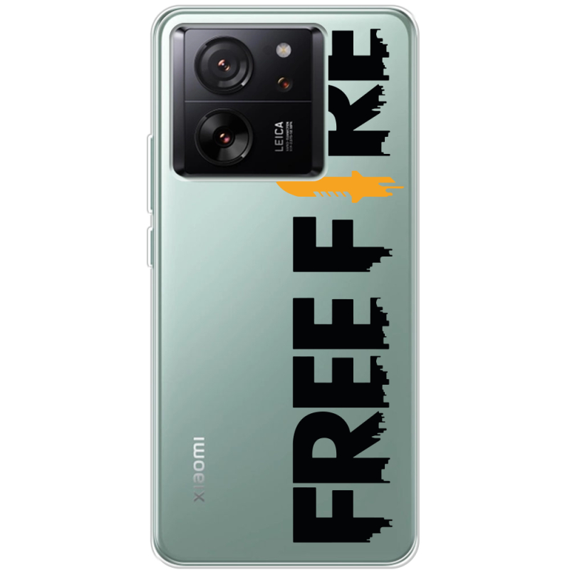 Прозрачный чехол BoxFace Xiaomi 13T Free Fire Black Logo