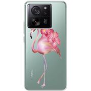 Прозрачный чехол BoxFace Xiaomi 13T Floral Flamingo