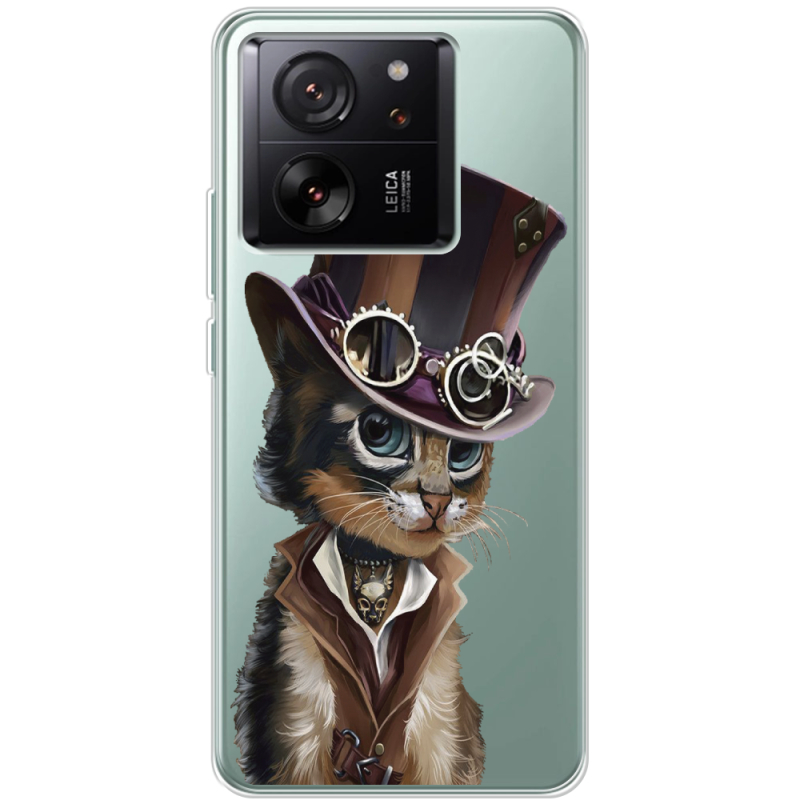 Прозрачный чехол BoxFace Xiaomi 13T Steampunk Cat