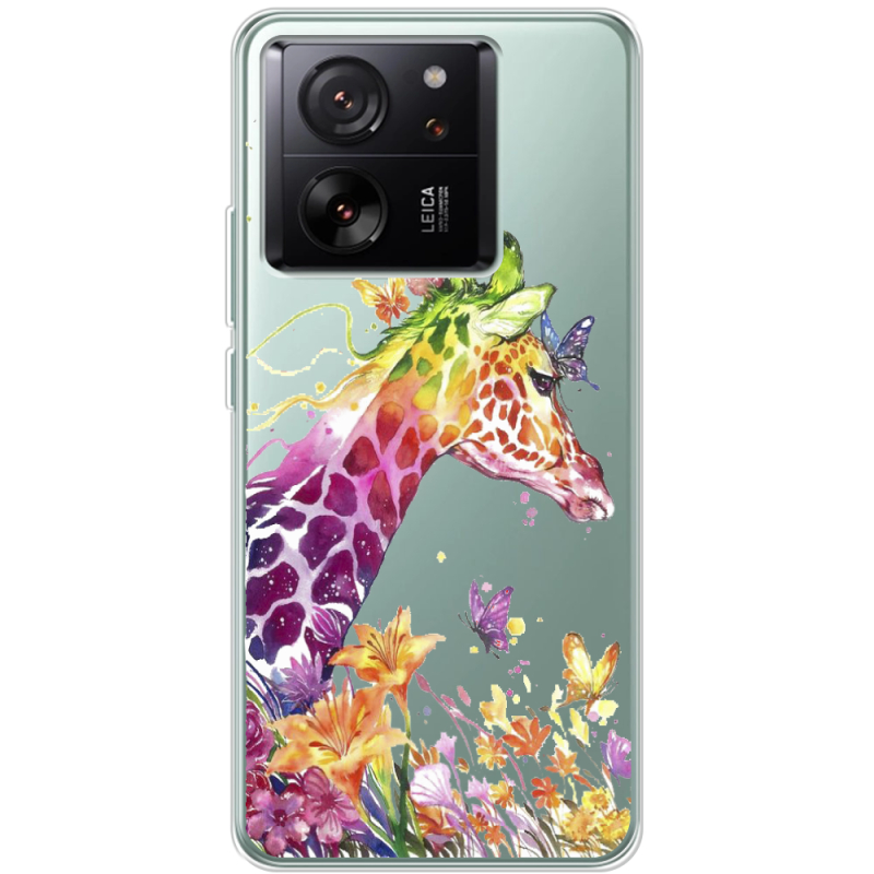 Прозрачный чехол BoxFace Xiaomi 13T Colorful Giraffe