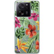 Прозрачный чехол BoxFace Xiaomi 13T Tropical Flowers