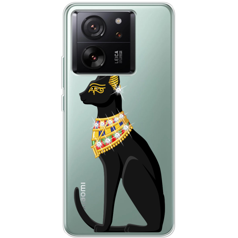 Чехол BoxFace со стразами Xiaomi 13T Egipet Cat