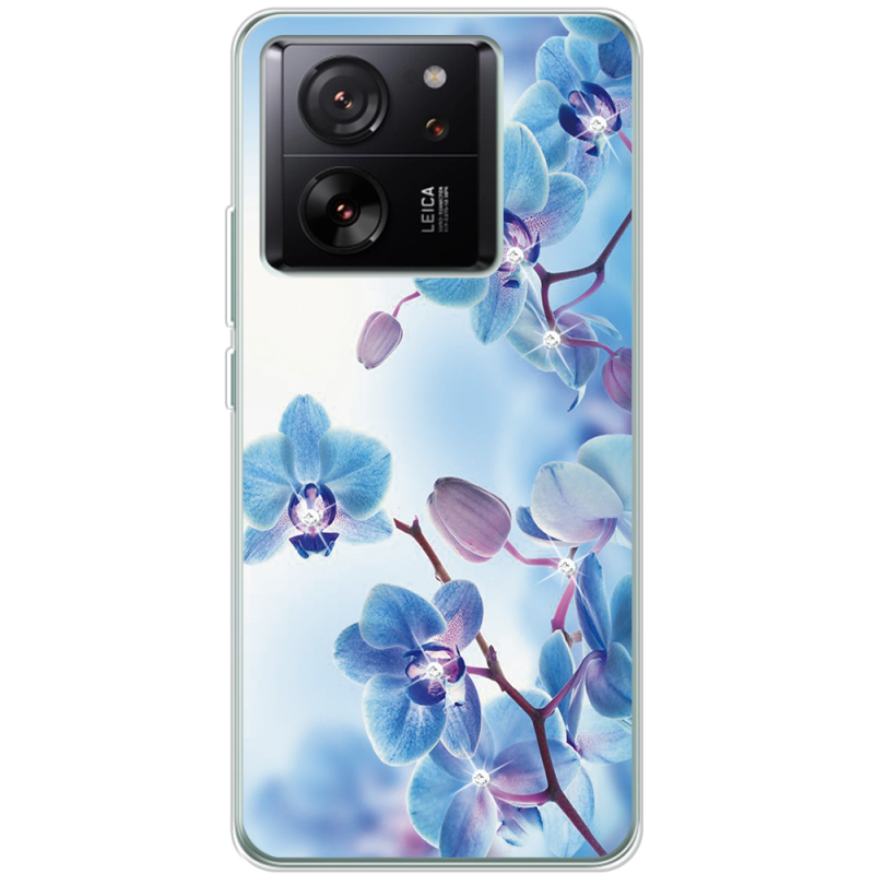 Чехол BoxFace со стразами Xiaomi 13T Orchids