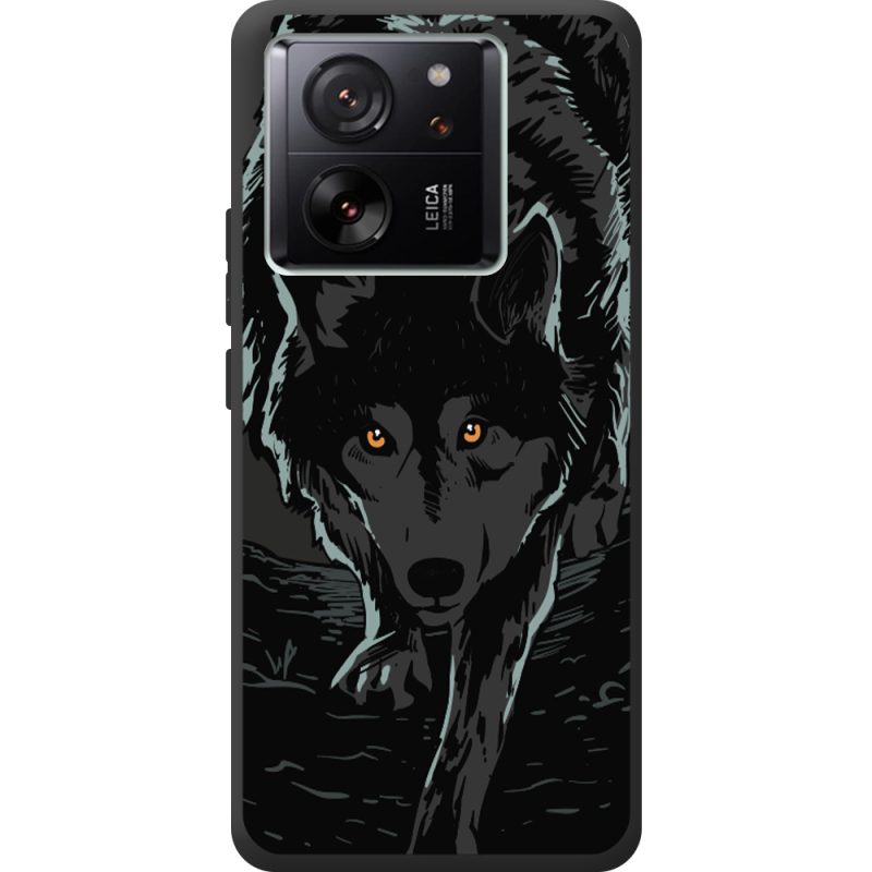 Черный чехол BoxFace Xiaomi 13T Wolf