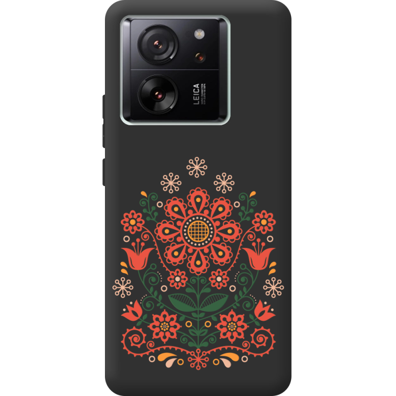 Черный чехол BoxFace Xiaomi 13T Ukrainian Ornament