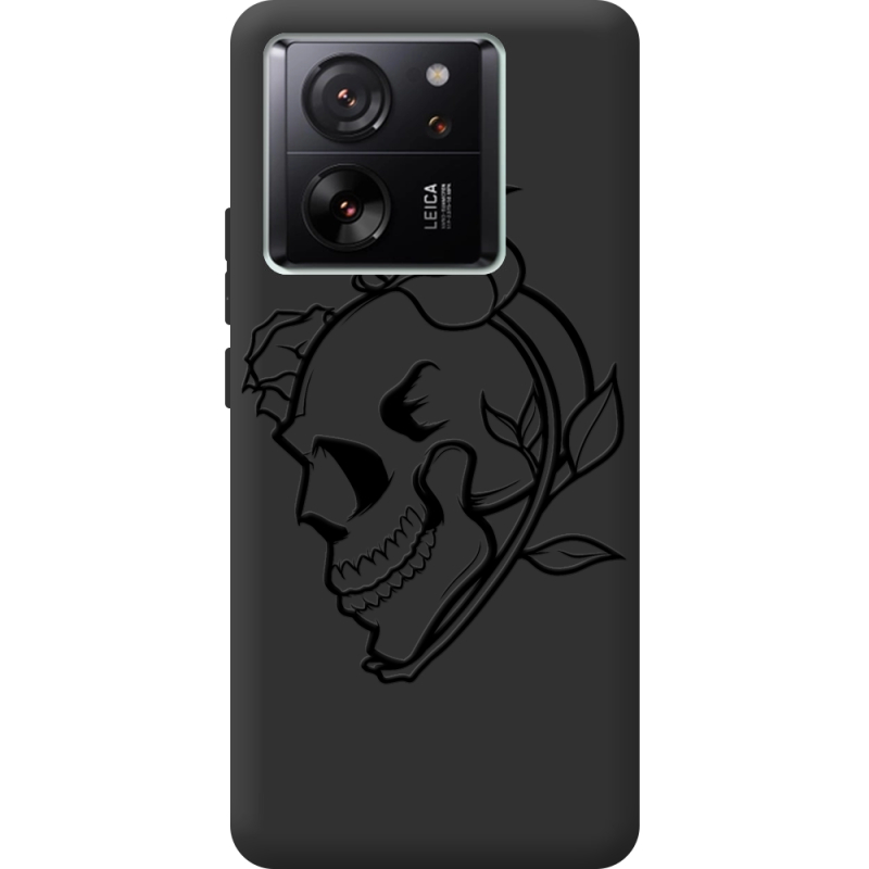 Черный чехол BoxFace Xiaomi 13T Skull and Roses