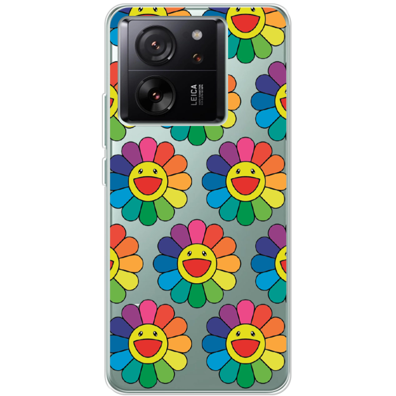 Прозрачный чехол BoxFace Xiaomi 13T Pro Hippie Flowers