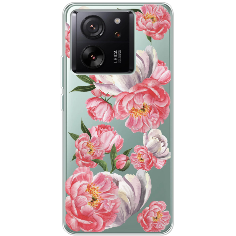 Прозрачный чехол BoxFace Xiaomi 13T Pro Peony Watercolor Style