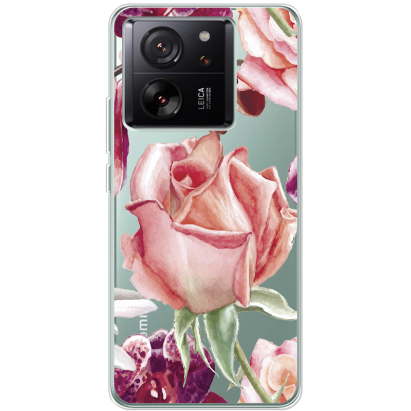 Прозрачный чехол BoxFace Xiaomi 13T Pro Rose