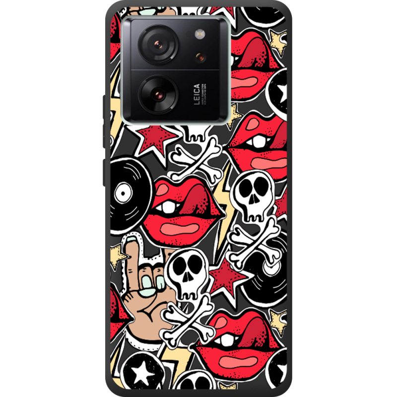 Черный чехол BoxFace Xiaomi 13T Pro Rock Graffiti