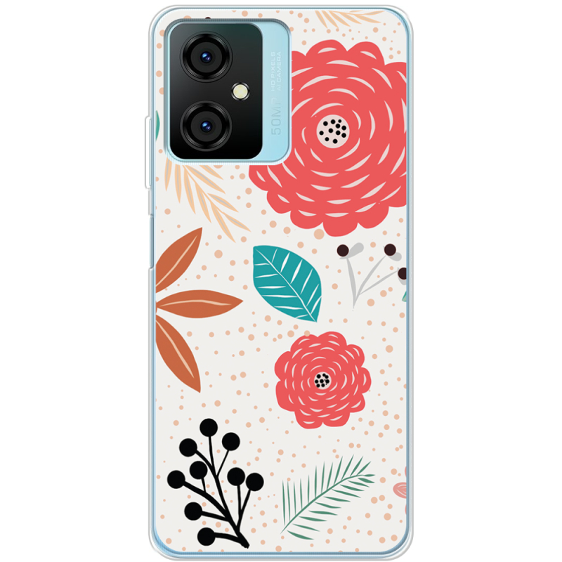 Чехол BoxFace Blackview Oscal C70 Line Flowers