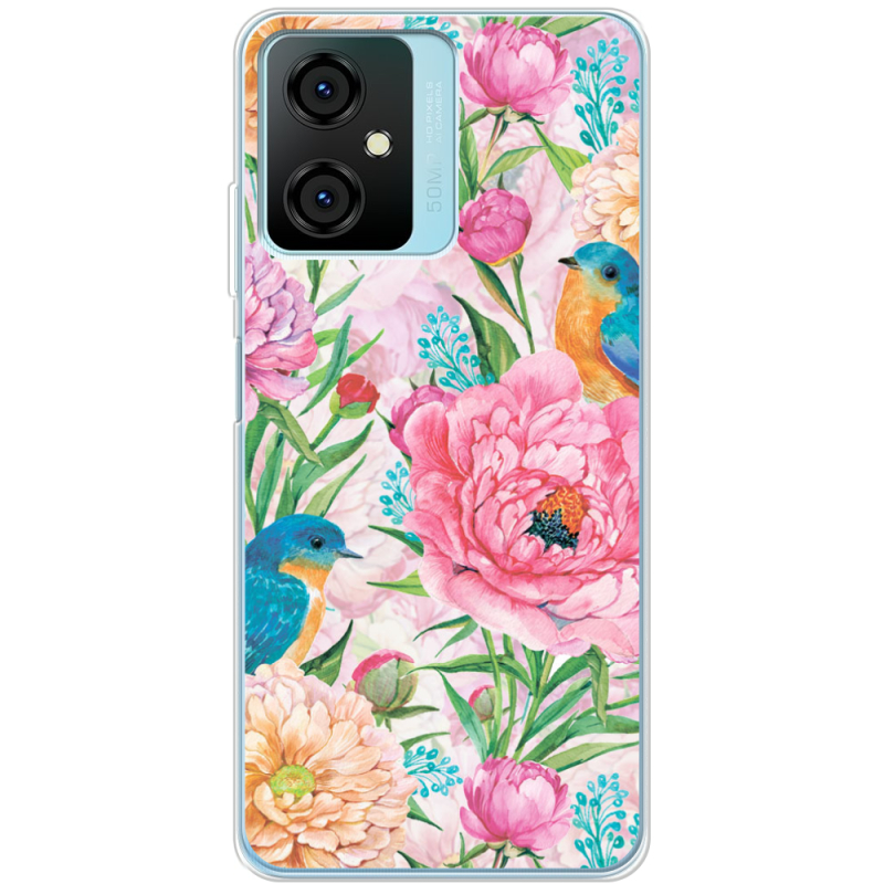 Чехол BoxFace Blackview Oscal C70 Birds in Flowers