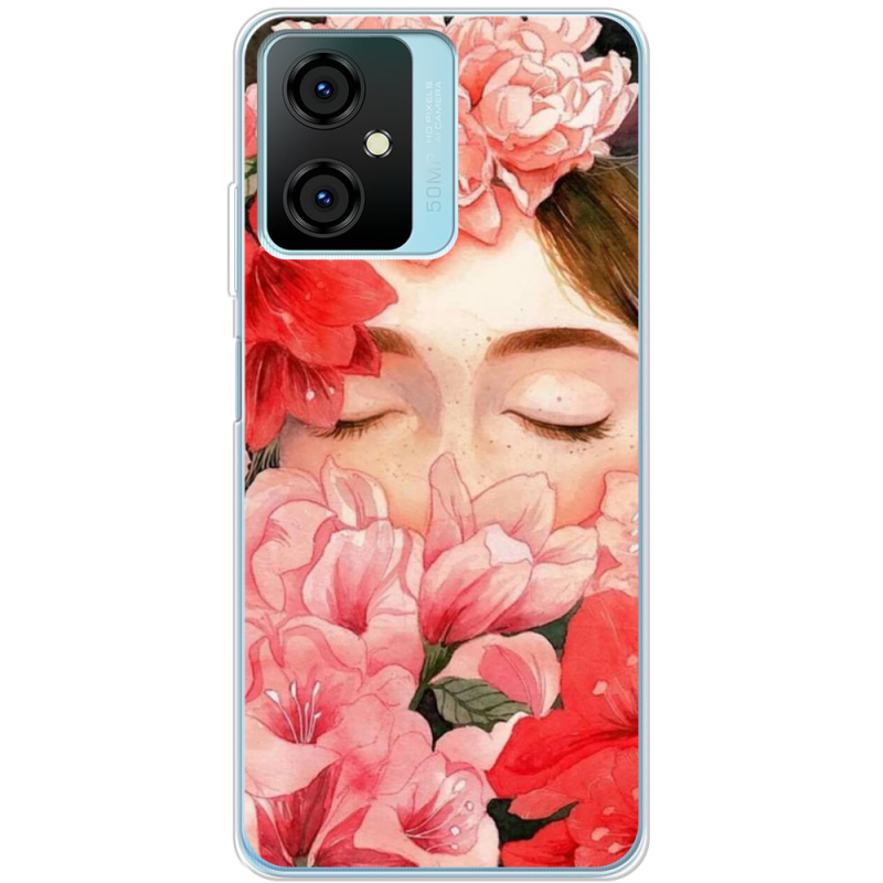 Чехол BoxFace Blackview Oscal C70 Girl in Flowers