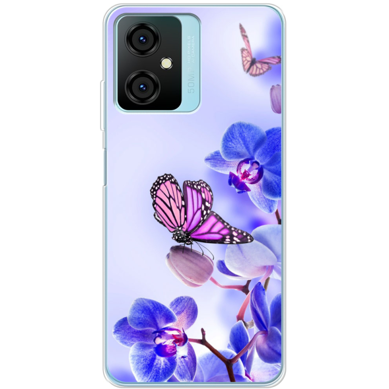 Чехол BoxFace Blackview Oscal C70 Orchids and Butterflies