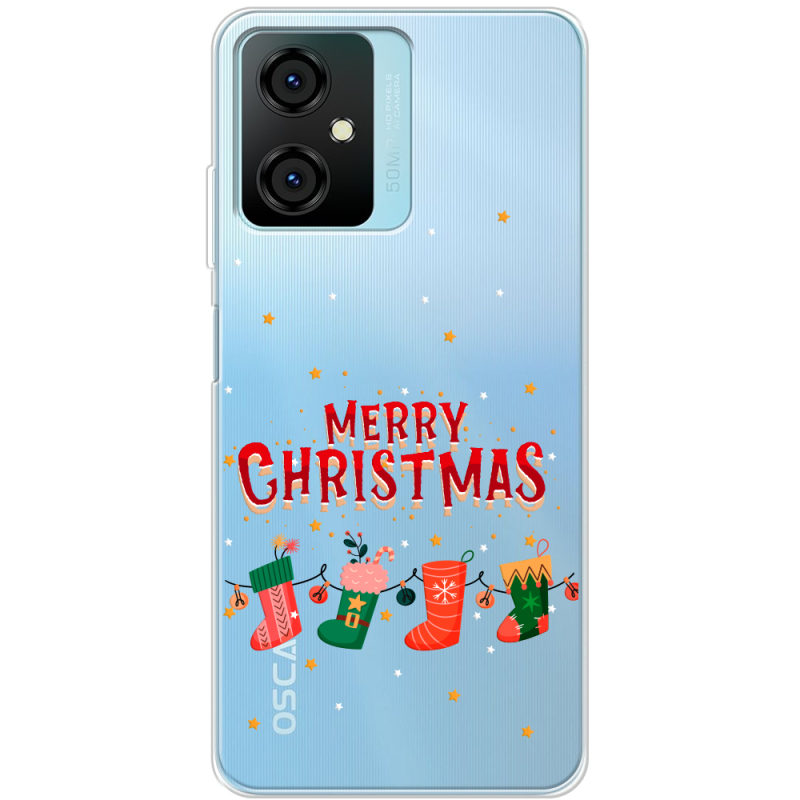 Прозрачный чехол BoxFace Blackview Oscal C70 Merry Christmas