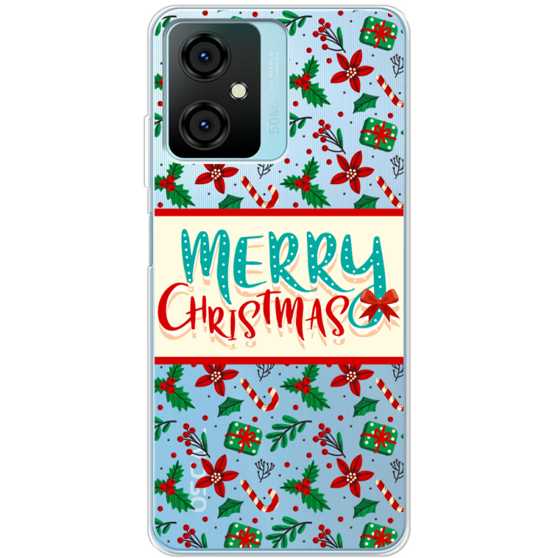 Прозрачный чехол BoxFace Blackview Oscal C70 Vintage Christmas Pattern