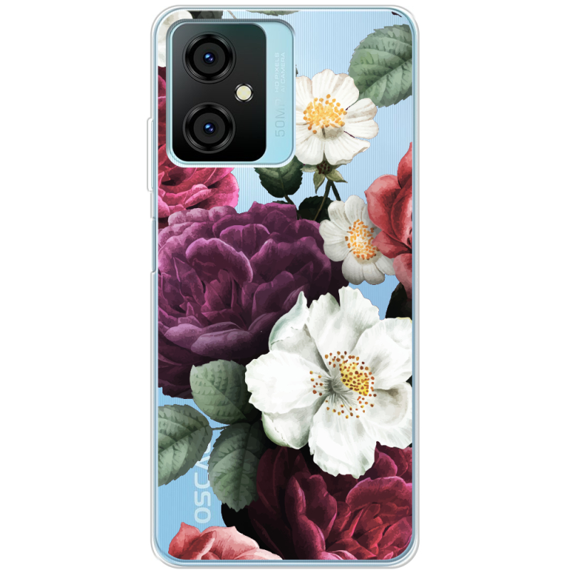 Прозрачный чехол BoxFace Blackview Oscal C70 Floral Dark Dreams