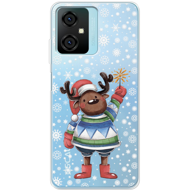 Прозрачный чехол BoxFace Blackview Oscal C70 Christmas Deer with Snow