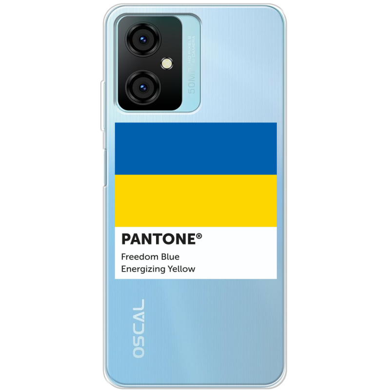 Прозрачный чехол BoxFace Blackview Oscal C70 Pantone вільний синій