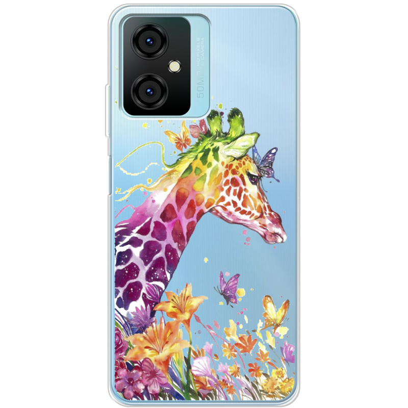 Прозрачный чехол BoxFace Blackview Oscal C70 Colorful Giraffe