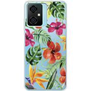 Прозрачный чехол BoxFace Blackview Oscal C70 Tropical Flowers