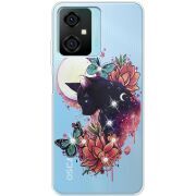 Чехол со стразами BoxFace Blackview Oscal C70 Cat in Flowers