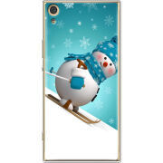 Чехол Uprint Sony Xperia XA1 Ultra Dual G3212 Skier Snowman