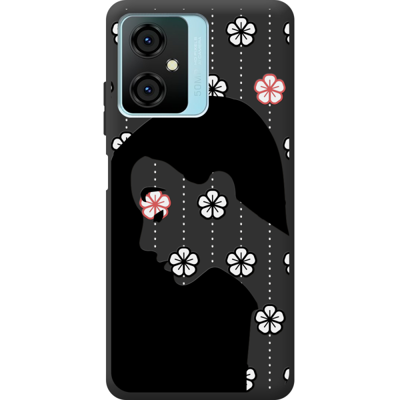 Черный чехол BoxFace Blackview Oscal C70 Flower Hair