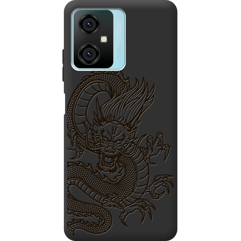 Черный чехол BoxFace Blackview Oscal C70 Chinese Dragon