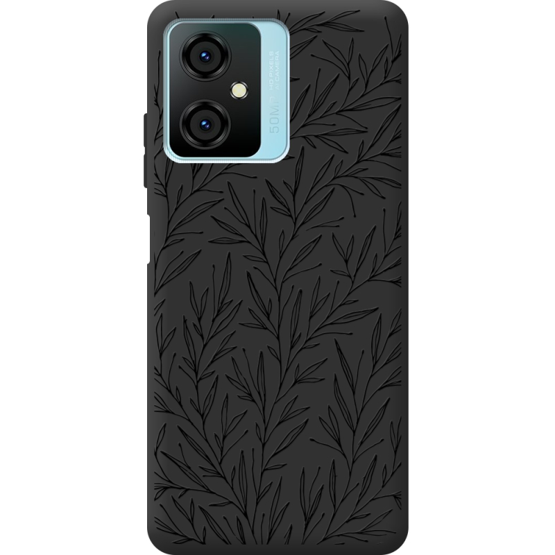 Черный чехол BoxFace Blackview Oscal C70 Leaves