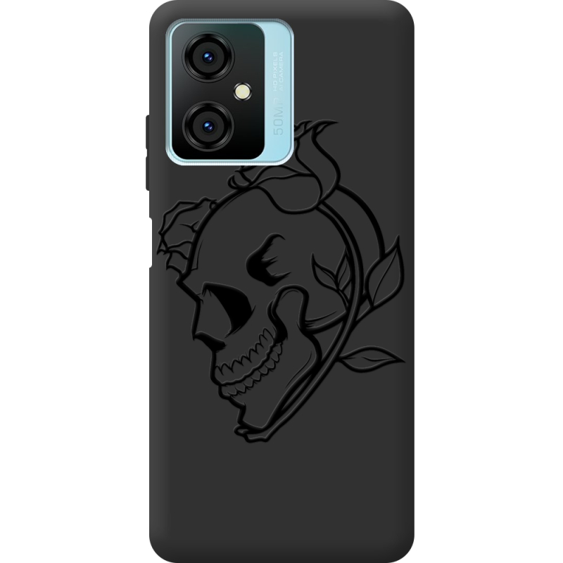 Черный чехол BoxFace Blackview Oscal C70 Skull and Roses