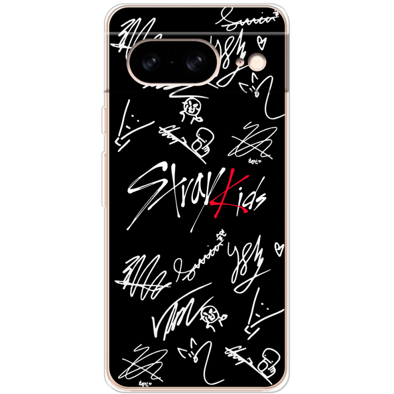 Чехол BoxFace Google Pixel 8 Stray Kids автограф