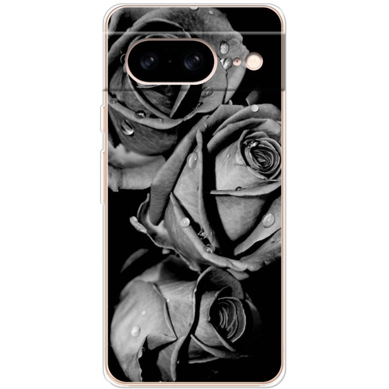 Чехол BoxFace Google Pixel 8 Black and White Roses