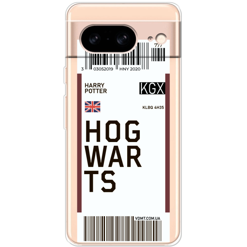 Прозрачный чехол BoxFace Google Pixel 8 Ticket Hogwarts