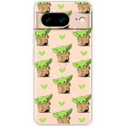 Прозрачный чехол BoxFace Google Pixel 8 Pattern Baby Yoda