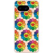 Прозрачный чехол BoxFace Google Pixel 8 Hippie Flowers