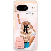 Прозрачный чехол BoxFace Google Pixel 8 Travel Girl