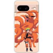 Прозрачный чехол BoxFace Google Pixel 8 Naruto and Kurama