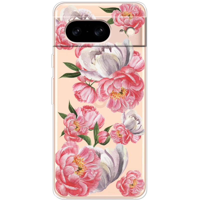 Прозрачный чехол BoxFace Google Pixel 8 Peony Watercolor Style